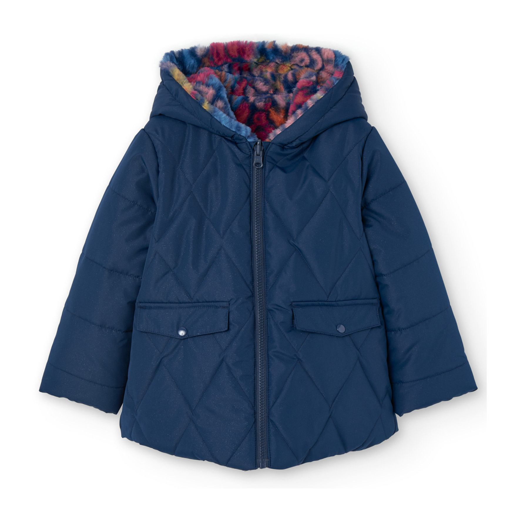 Parka reversible tejido técnico de niña