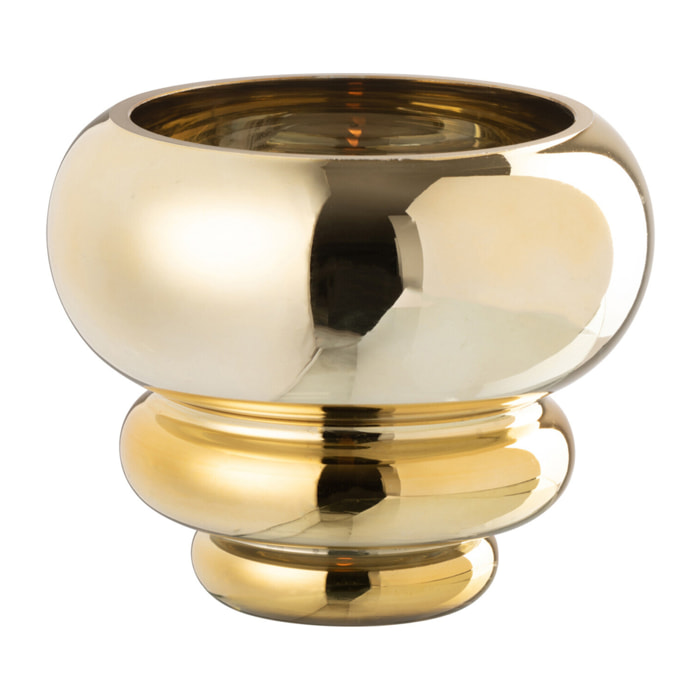 J-Line bougeoir/vase Julia - verre - or - Ø 15.5 cm