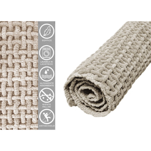 Tappeto Bagno Doccia Antiscivolo Super Assorbente Modello Osaka Beige