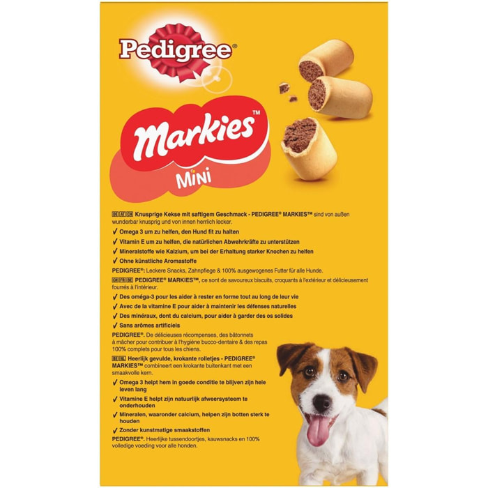 PEDIGREE Markies Mini Biscuits fourrés pour chien 12x500g