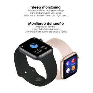 Smartwatch U78T con llamadas bluetooth, temperatura corporal, monitor cardiaco y modo multideporte