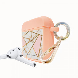 Housse pour Airpods Pro Marbre Rose Motif Ecriture Tendance La Coque Francaise