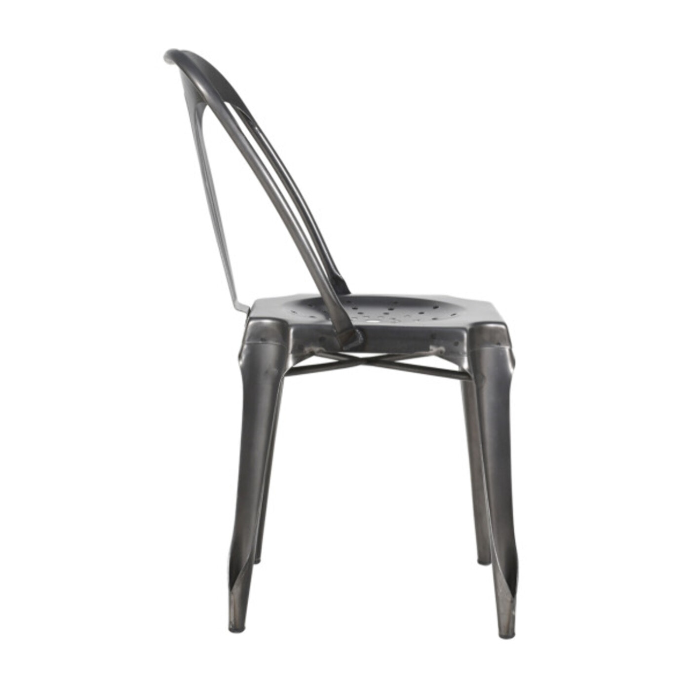 Chaise industrielle vintage en métal empilable – STEAL