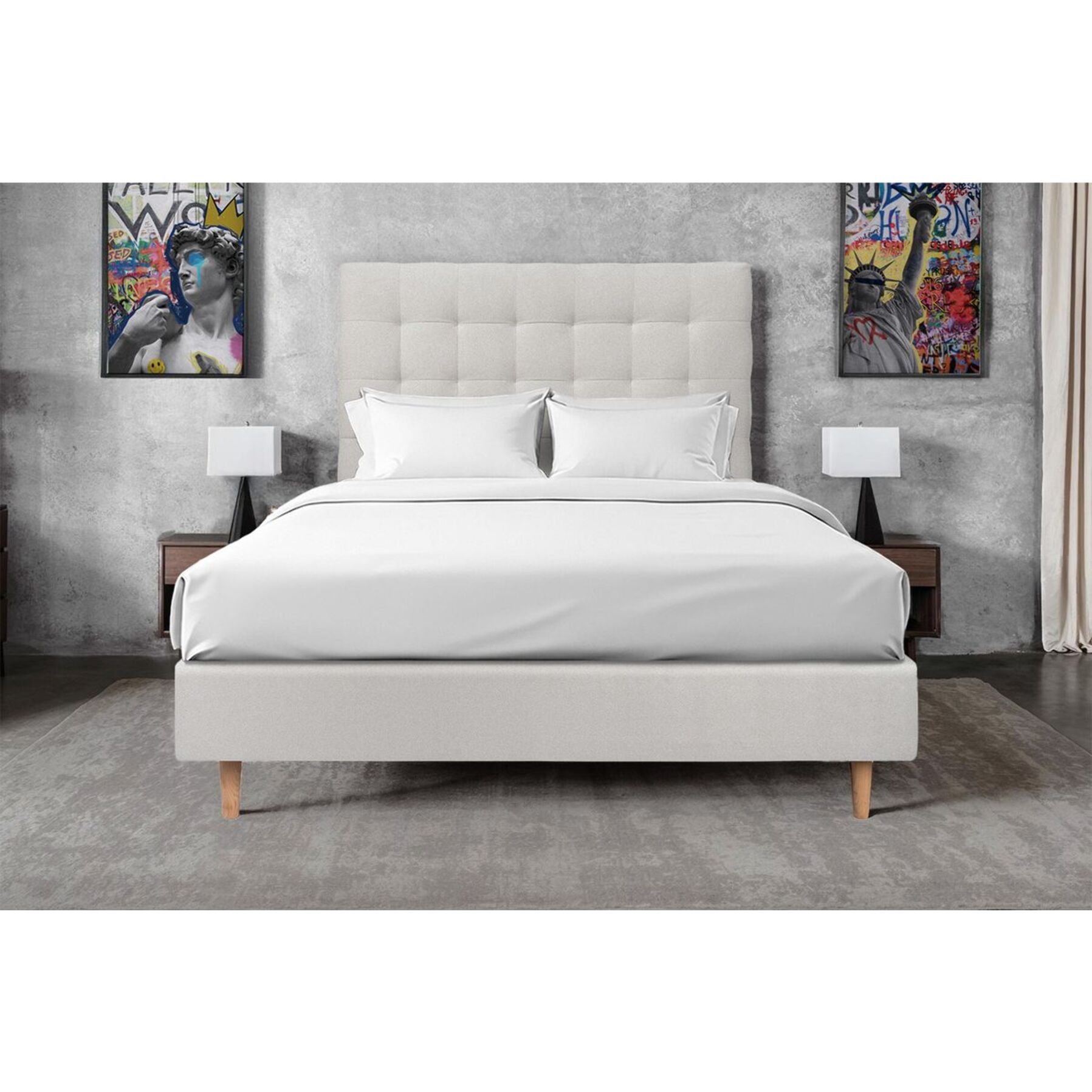 Tete de lit Capitonnée Velours - Rembourrée A poser