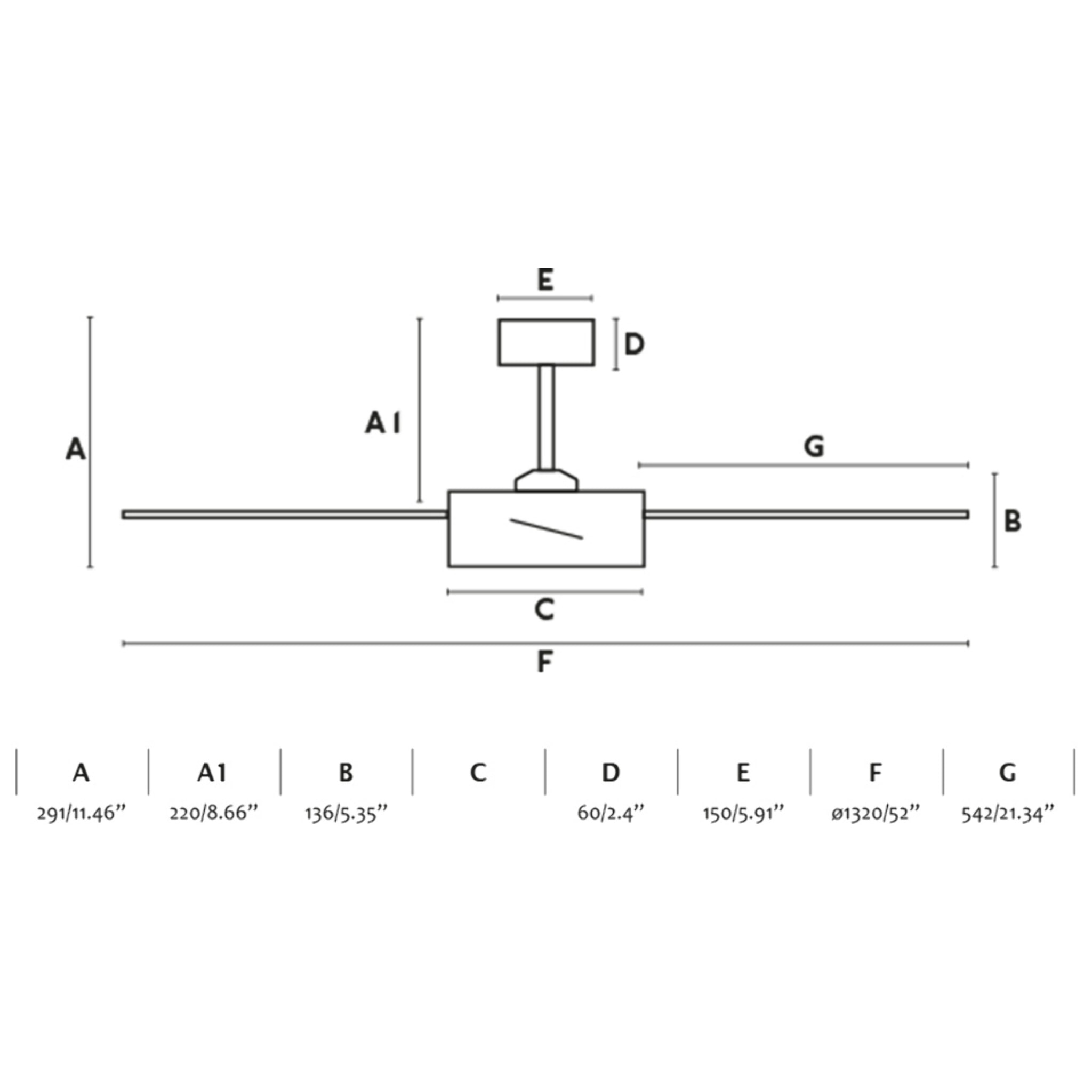 BARTH L LED Ventilatore a soffitto  nero