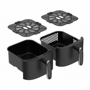 Friteuse à air chaud Air fryer double panier 5L 2000W Noir Fagor FG3301