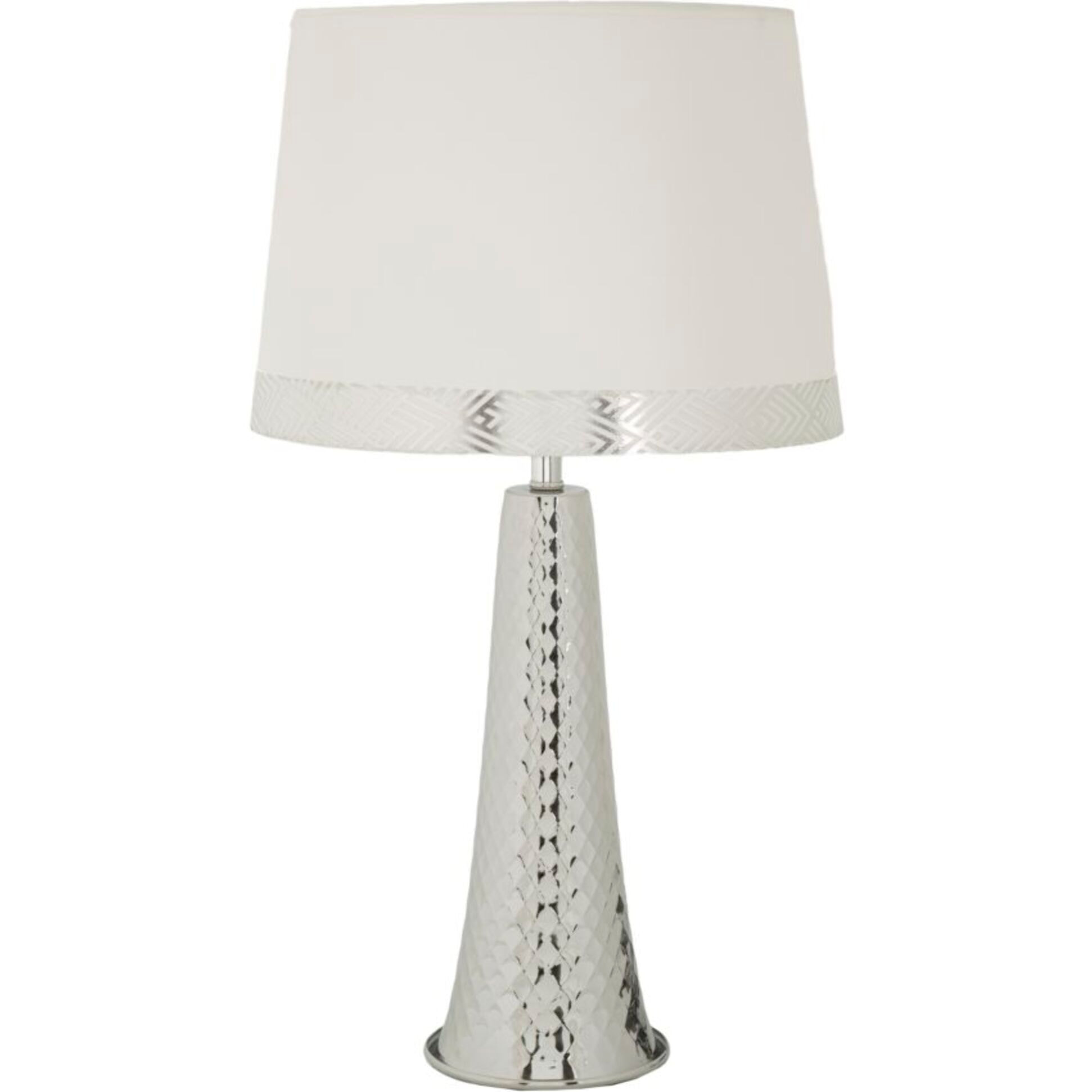 LAMPADA DA TAVOLO TOWER ARGENTO CM Ø 30X54