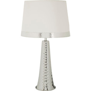 LAMPADA DA TAVOLO TOWER ARGENTO CM Ø 30X54