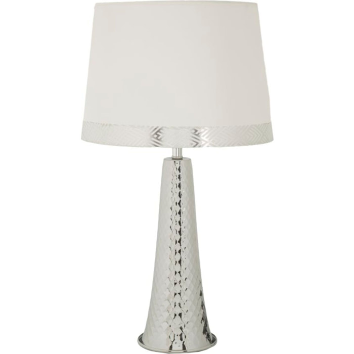 LAMPADA DA TAVOLO TOWER ARGENTO CM Ø 30X54