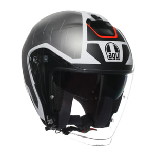 CASCO AGV IRIDES AGV E2206 TRIESTE MATT BLACK/WHITE/RED