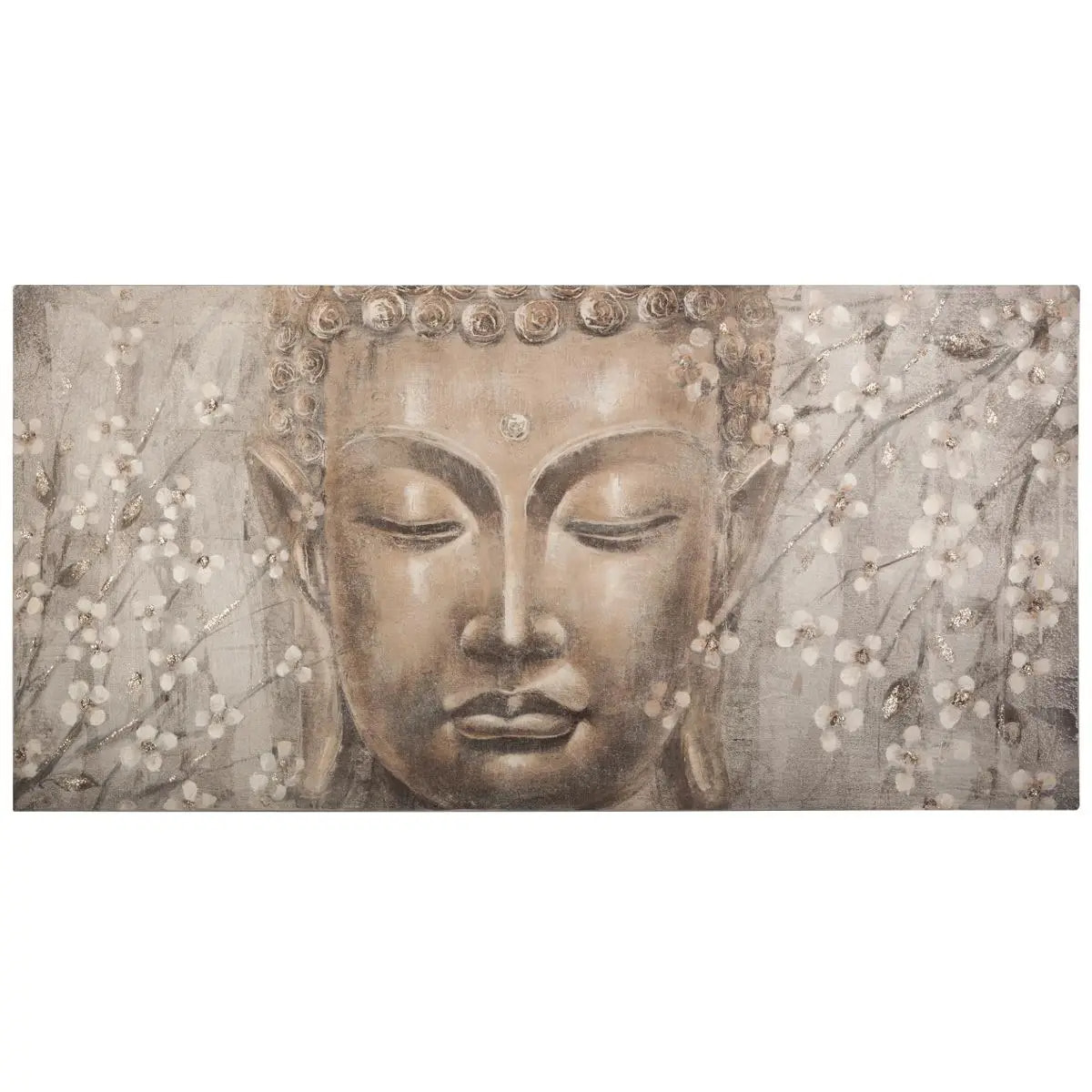 Toile peinte "Bouddha" 58x118 cm