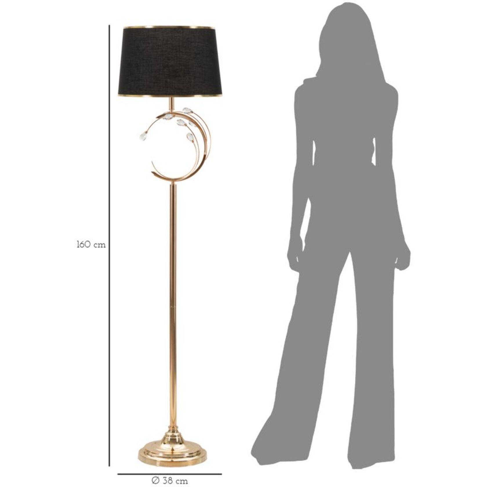 LAMPADA DA TERRA BRUXELLES CM Ø 38X160