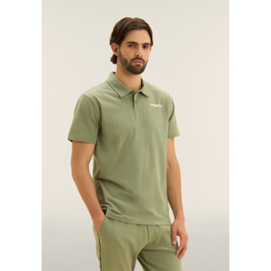 Polo in heavy jersey stretch con logo