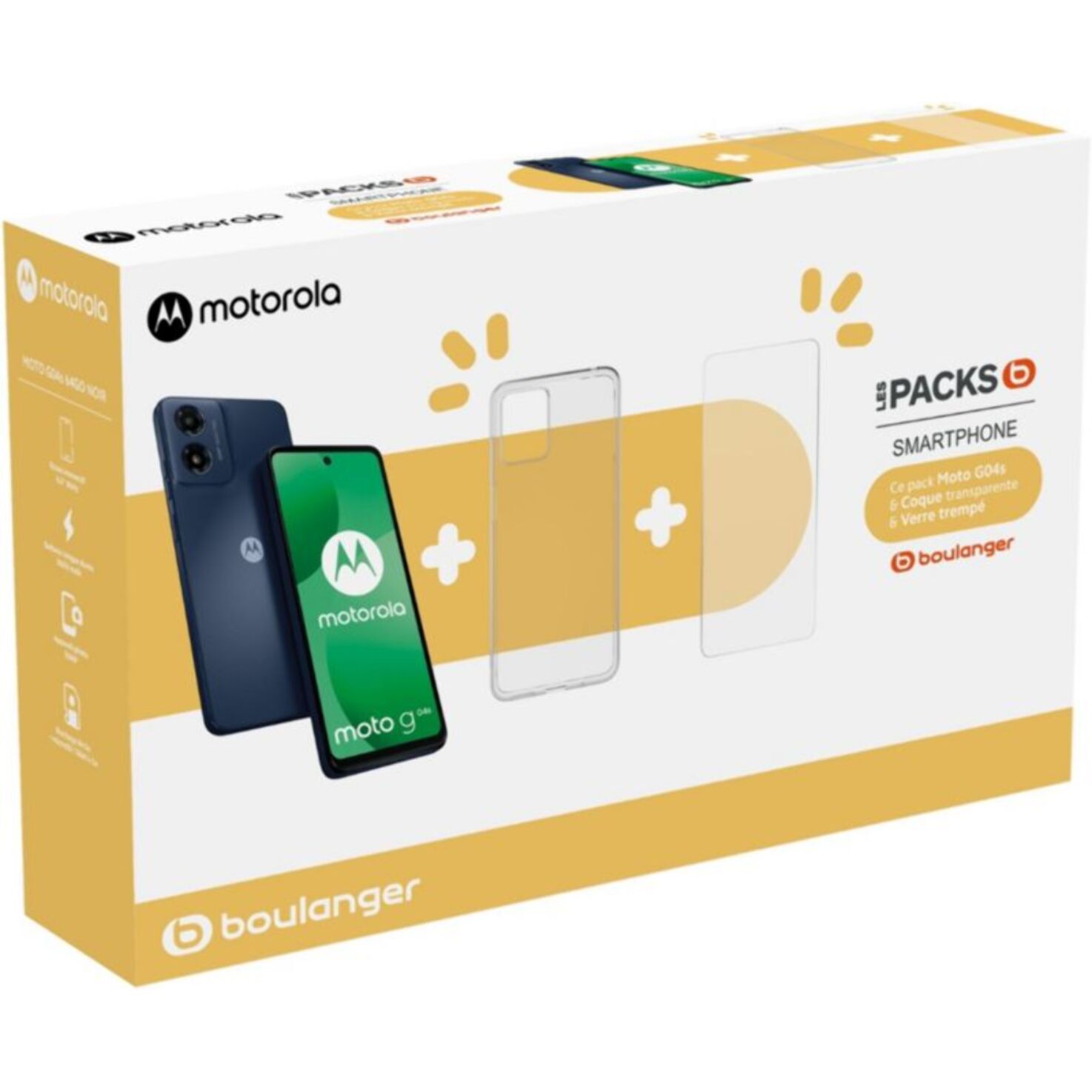 Smartphone MOTOROLA Pack G04S + Coque + VT et Chargeur