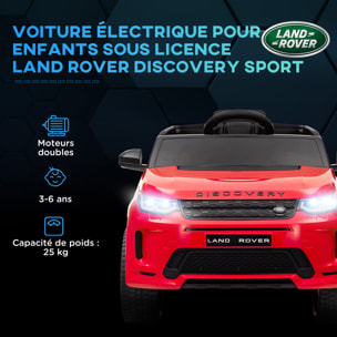 Voiture électrique enfant licence officielle Land Rover Discovery Sport - 12V, 5Km/h max. - nombreux effets - télécommande - rouge