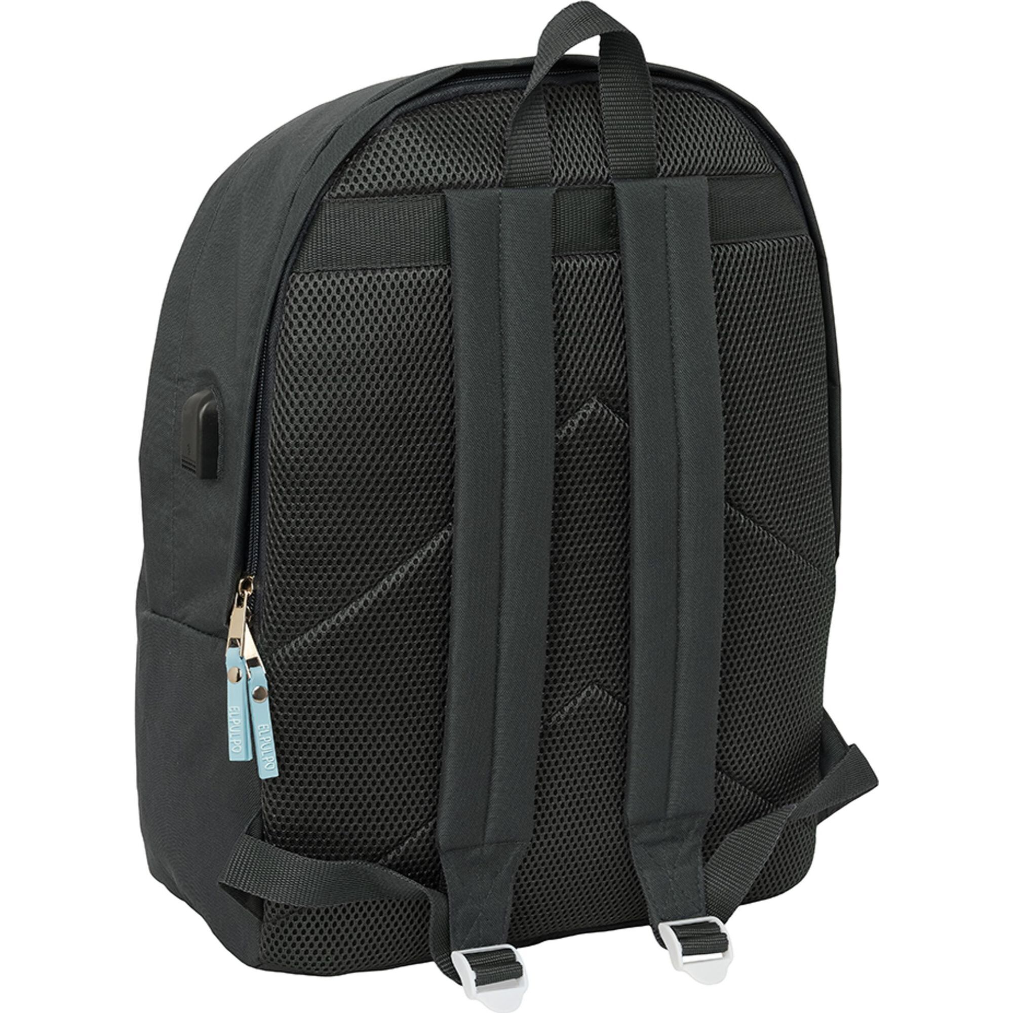 Mochila doble para portatil 15,6"+usb el pulpo "grafito"