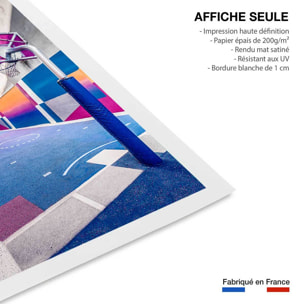 Affiche urbaine city park bleu Affiche seule