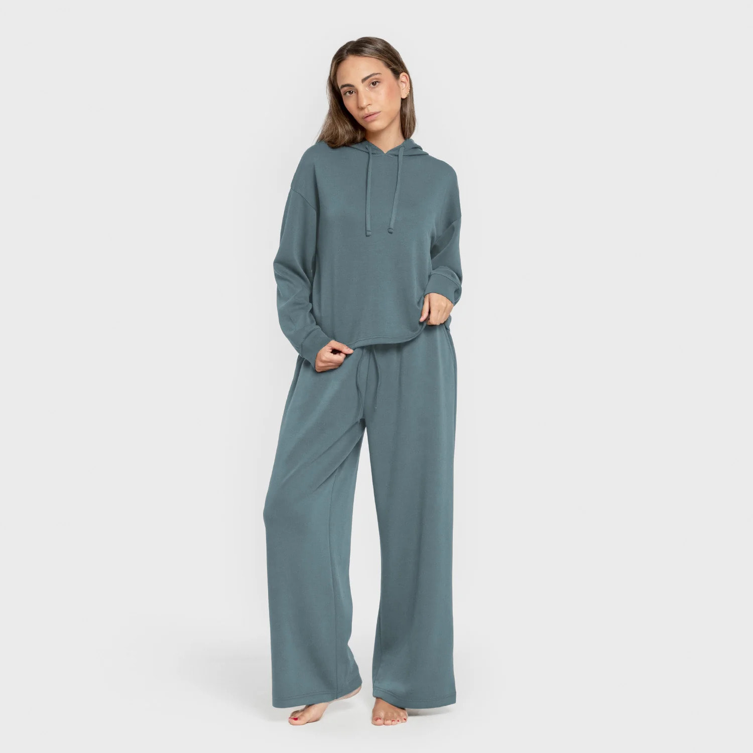 Pantalón largo estilo modal mujer