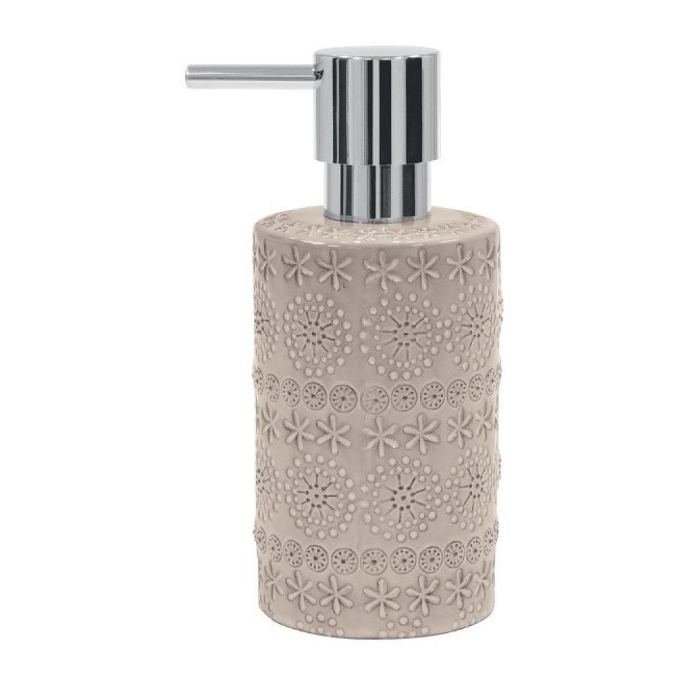 Distributeur de savon Porcelaine RELIEF Beige Spirella