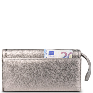 Cartera Primer Vegana Plata Netalizado