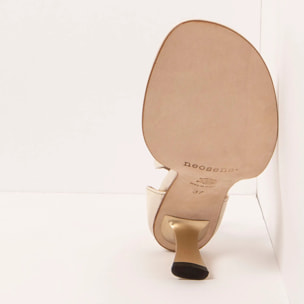 Sandalias con tacón S3193 NAPPA CREAM/ ALBANA color Cream