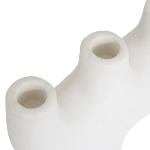 Chandelier pour 4 bougies Sien grès blanc