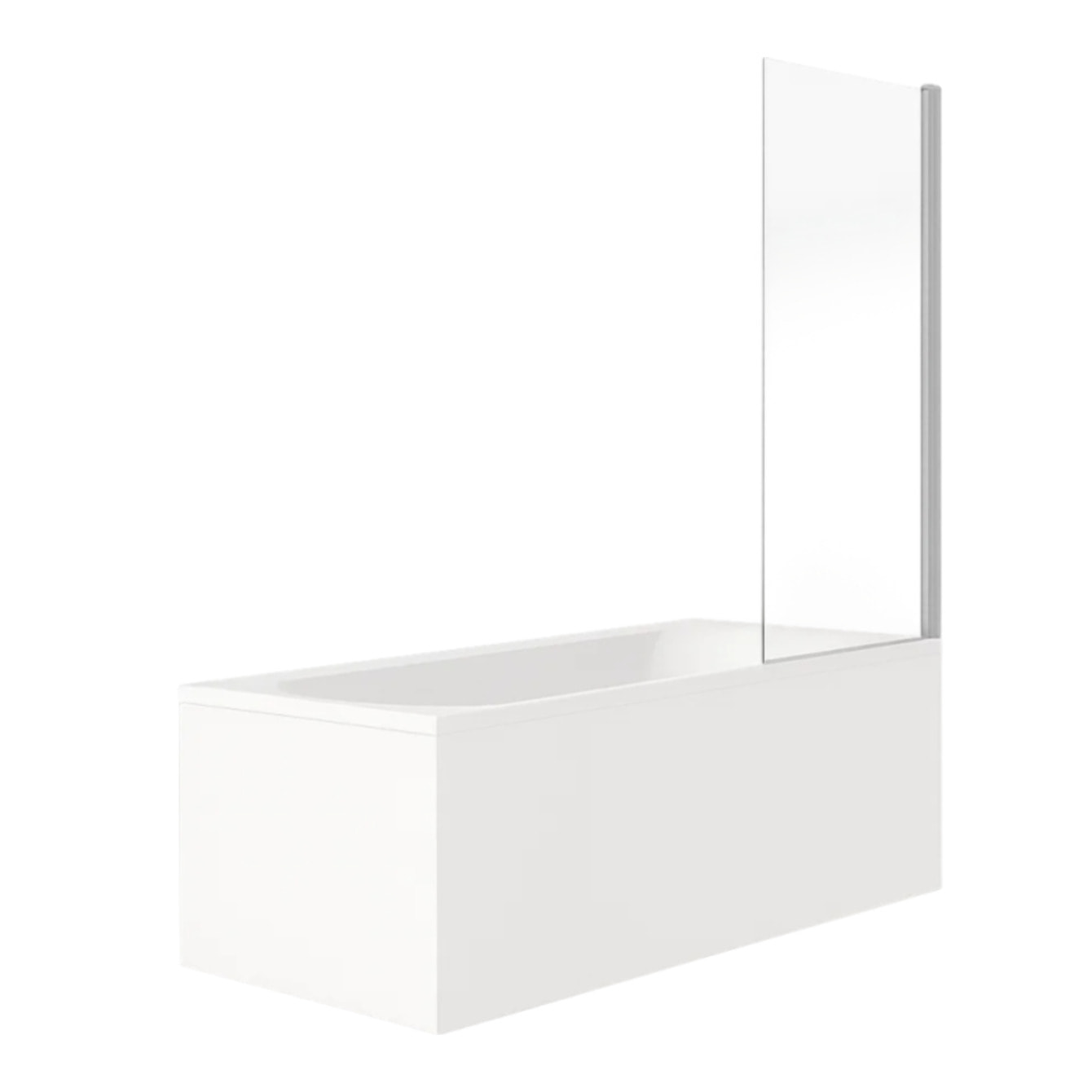 Pack baignoire Elise + pare bain chromé + vidage