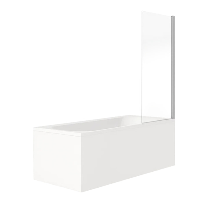 Pack baignoire Elise + pare bain chromé + vidage