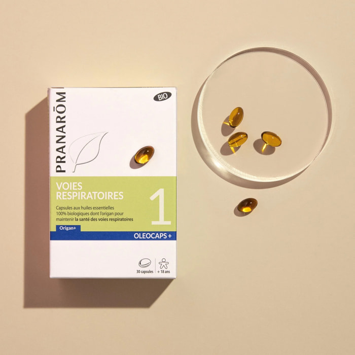 Pranarom - Oleocaps 1 - Capsules Voies respiratoires - Bio - 30 capsules