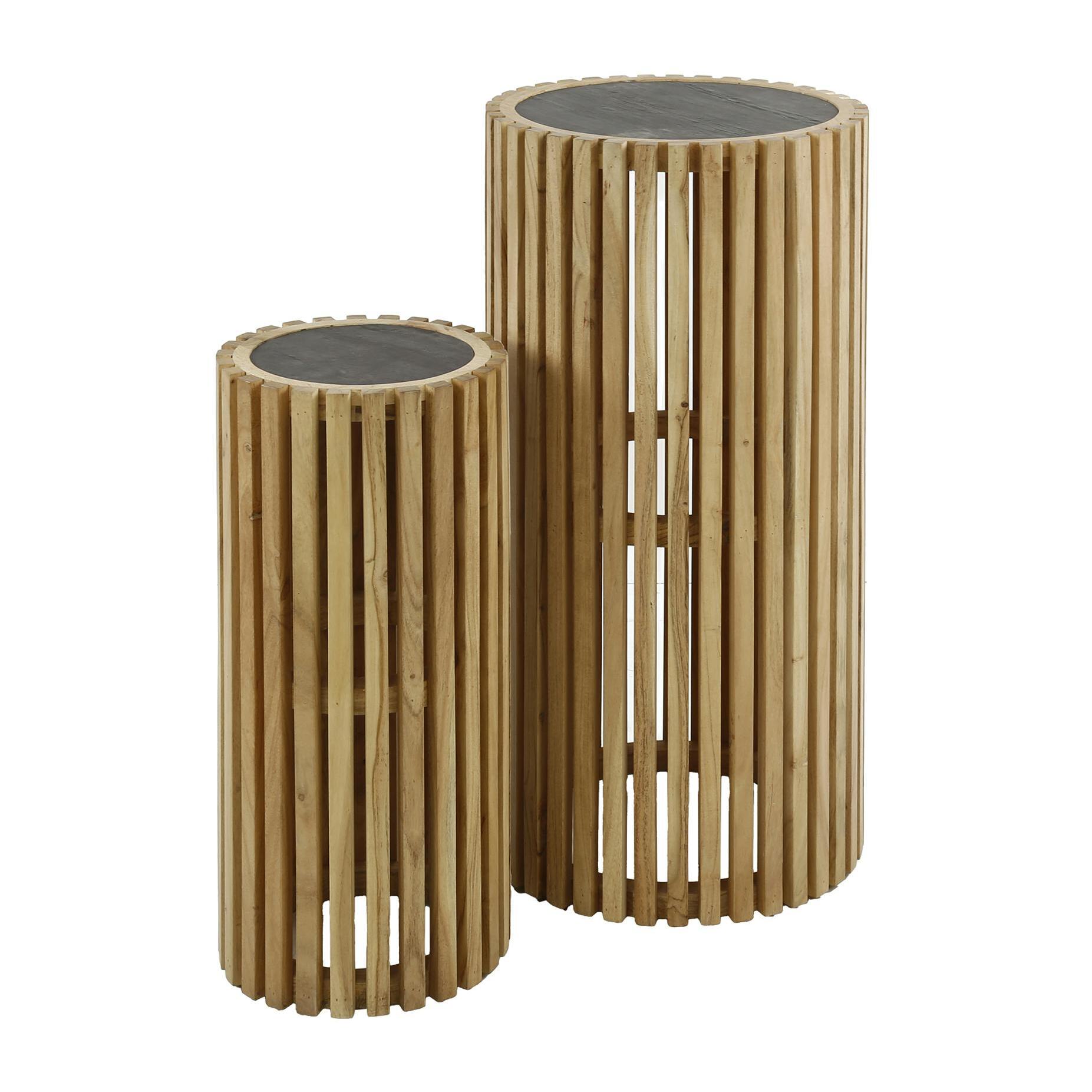 Sellette en bois d'acacia et ardoise (lot de 2) MELBOURNE