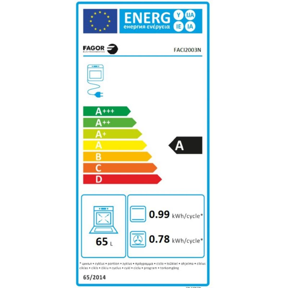 Cuisinière induction FAGOR FACI2003N
