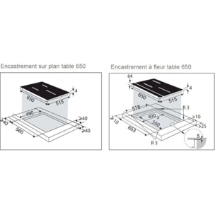 Table induction DE DIETRICH DPI4410B Duozone