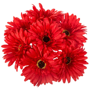 Bouquet 7 gerberas artificiels H26cm