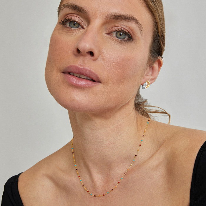 Pendientes acabados en oro amarillo de 18K