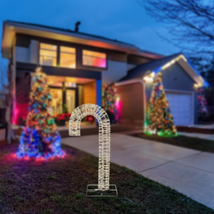 bastón de caramelo luminoso con 400 micro led 34x10x75cm