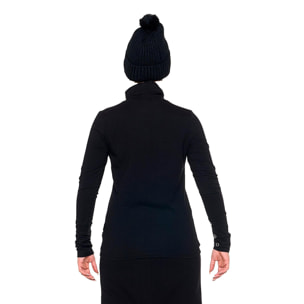 T-shirt a manica lunga da donna con dolcevita "Black Ring"