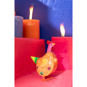 J-Line décoration Coq - acier - mix - small - 3 pièces