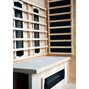 Cabine de sauna luxe infrarouge 2 places ABATE