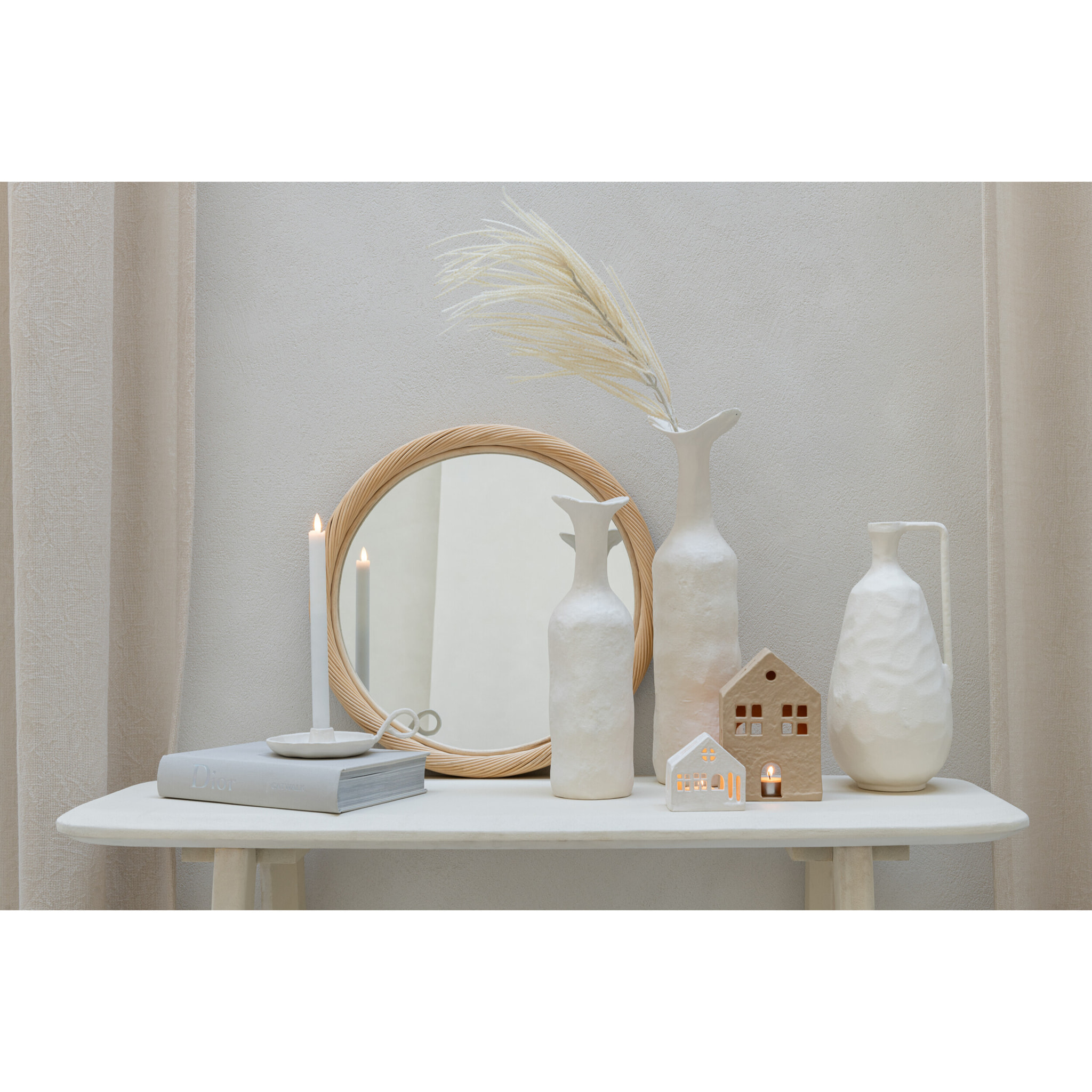 J-Line vase Agra - aluminium - blanc - large - 50.5 cm de hauteur