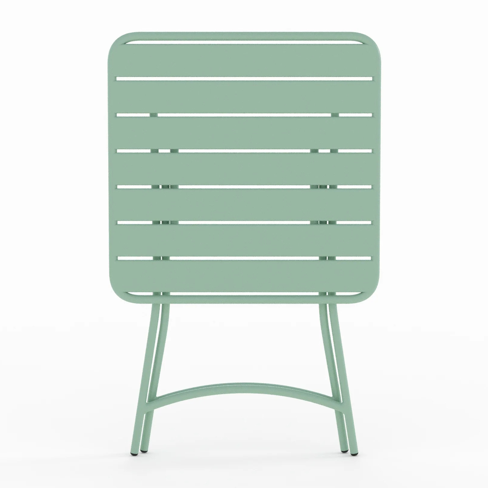 Table de jardin pliante en métal vert clair 2 personnes - Yumi