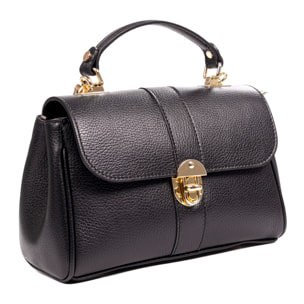 Asiago bolso de mano bandolera piel auténtica dollaro. Diseño exclusivo.