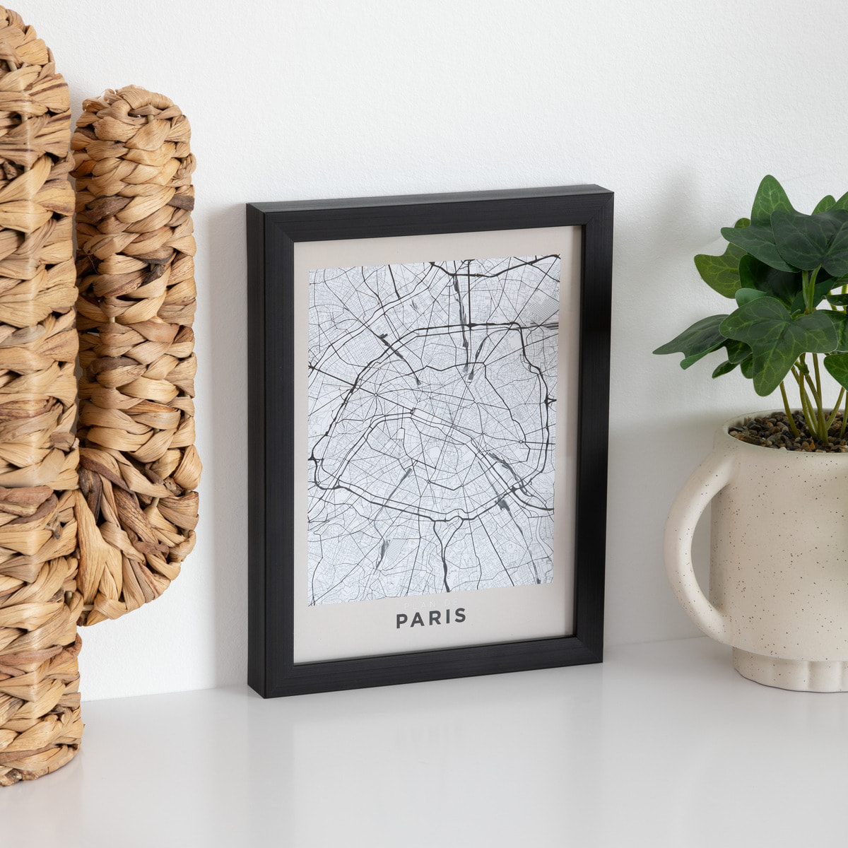 Affiche encadrée "Paris" 18x24cm pêche