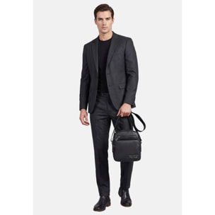 Borsa a tracolla uomo vera pelle - Modello Ebeno Nova - Casual - 21.0 x 18.0 x 9.5 cm