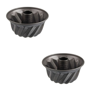 Ensemble de 2 Moules à kouglof 18 cm Zenker Spécial Mini