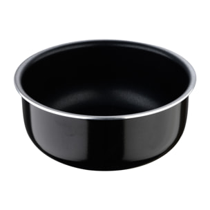 Juego de 3 cazos ø16ø18ø20cm en aluminio prensado negro click & cook san ignacio