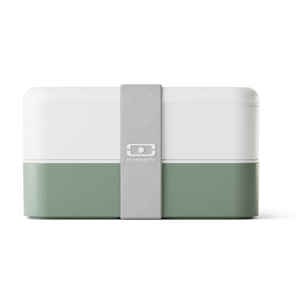 Lunch box 2 compartiments Original 1L Made in France Vert Leaves