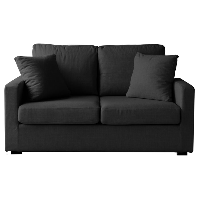 Canapé droit 2 places gris BASTIEN