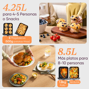 COSORI - Freidora de aire Dual Basket Chef Edition 8,5 litros