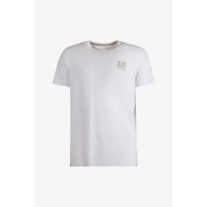 T-shirt Esercito bianca in cotone uomo