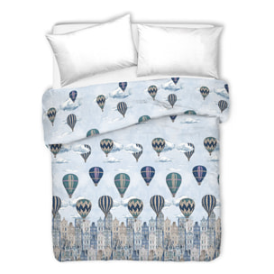 Copriletto di cotone volare blu